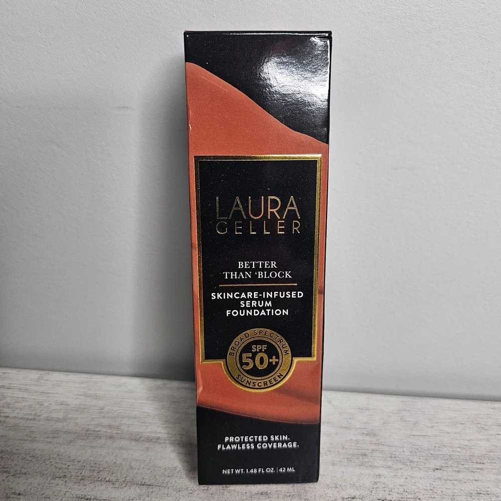 LAURA‎ GELLER Serum Foundation w/SPF 50+ in Color SAND 1.48 OZ NEW IN BOX